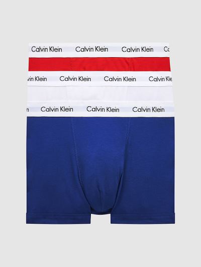 Calvin Klein Underwear HU738143 | Calvin Klein Cotton Stretch Férfi Alsónadrág Piros / Fehér / Kék